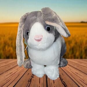 Wild Republic 13" Bunny Rabbit Plush Lop Ear Stuffed Animal Gray Nursery Gift